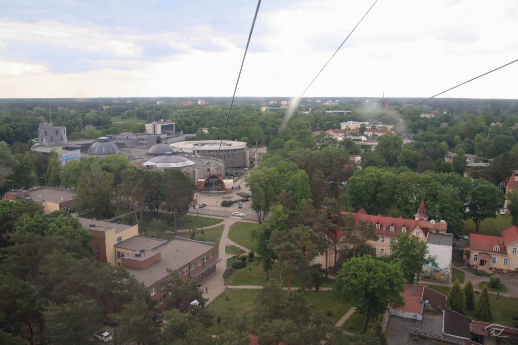 kolejka linowa, widok na Druskienniki