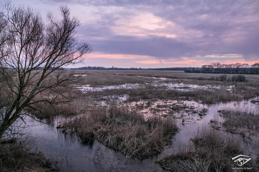 Zachód słońca na Zerwanym Moście, marzec 2021